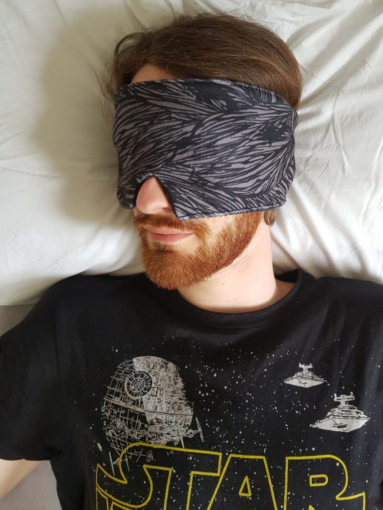 black calm wrap sleep mask